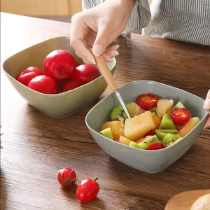 Plato de Fruta Cuadrado de Plástico Ensaladera Estilo Nórdico Recipiente de Fruta Doméstico Cocina Minimalista Moderna