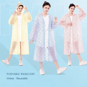 Chubasquero de Topos Portátil Mujer Adulto Senderismo Exterior Poncho Impermeable con Capucha