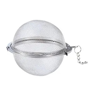 Stainless steel tea infuser ball spice strainer mesh filter for soup cooking kitchen tool