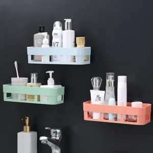 Étagère de rangement murale pour salle de bain sans perçage pour douche cuisine chic
