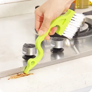 Handheld swan shape crevice cleaning brush for window grooves, kitchen gaps and keyboards.