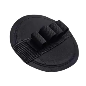 Exfoliating Bath Sponge Pad Round Body Scrubber With Finger Strap Gentle Exfoliator Bathing Tool For Women Men