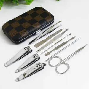 Edelstahl Maniküre Set Professionelles Nagelpflege Werkzeug Set Tragbare Reiseetui Grooming Ausrüstung Für Damen Und Herren