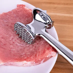 Stainless Steel Zinc Alloy Meat Mallet Double Sided Meat Tenderizer Hammer Kitchen Tool For Cooking Beef Steak
