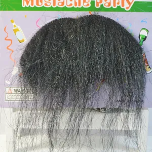 Halloween finto baffo nero accessorio costume di festa decorazione viso divertente adulti