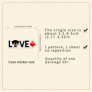 Dachshund dog graffiti stickers cute animal waterproof decals for phone skateboard 50pcs