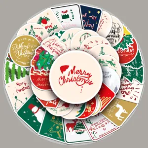 Waterdichte PVC Kerst Graffiti Stickers Leuke Vakantie Decoratieve Stickers Voor Bagage Telefoonhoesje Laptop