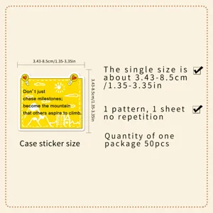 50pcs motivational English quote stickers decorative journal scrapbooking waterproof aesthetic decals