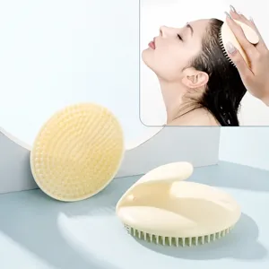 Brosse de massage du cuir chevelu en silicone, brosse shampooing douce pour les cheveux.