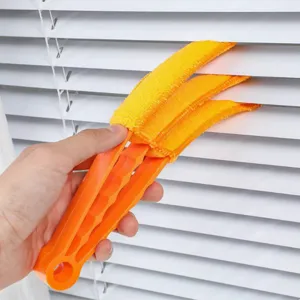 Cepillo De Limpieza De Persianas De Microfibra Ventana Obturador Aire Acondicionado Rejilla Plumero Lavable Paño