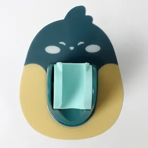 Adjustable Punch Free Shower Head Holder Plastic Cartoon Animal Wall Mounted Bracket For Bathroom Shower Spray Base