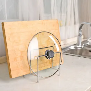 Edelstahl Schneidebrett Halter und Topfdeckel Ständer für die Küchenarbeitsplatte Organizer.