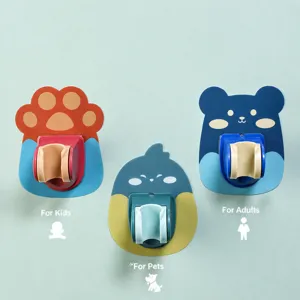 Adjustable cute cartoon shower head holder wall mount bracket for bathroom accessory