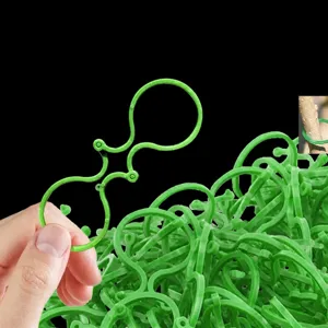 Green Plastic Plant Support Clips 8 Shaped Garden Buckles For Climbing Tomatoes Cucumbers Vine Fastener Gardening Tools