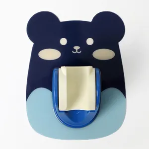 Cute bear shower head holder, punch-free adjustable bathroom spray wand wall bracket