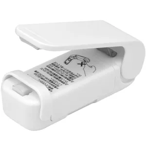 Mini sigillatore portatile per sacchetti di plastica conservazione alimenti bianco