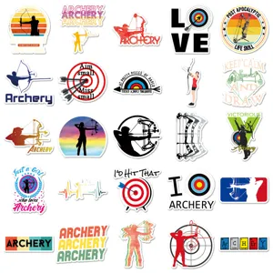 Archery sticker pack waterproof vinyl graffiti decals for water bottle laptop phone decoration.