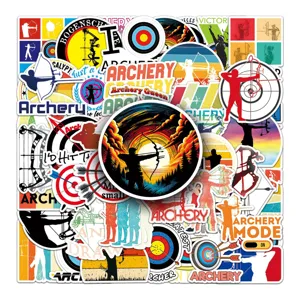 50pcs Archery Waterproof Graffiti Stickers for Laptop Skateboard Luggage Water Bottle