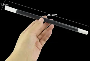 Magic wand prop black white plastic conductor stick party performance accessory 25.5cm