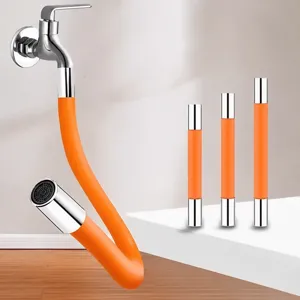 Prolunga per Rubinetto Universale Antispruzzo Tubo in Silicone Flessibile Raccordi in Acciaio Cucina Bagno Tubo del Rubinetto