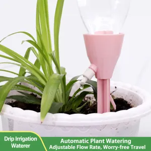 Automatic Plant Waterer Plastic Self Watering Spikes Adjustable Drip Irrigation System For Indoor Outdoor Garden