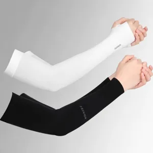 Unisex Ice Silk Sun Protection Arm Sleeves UV Protection Cooling Sleeves Outdoor Driving Sports Nylon Arm Covers