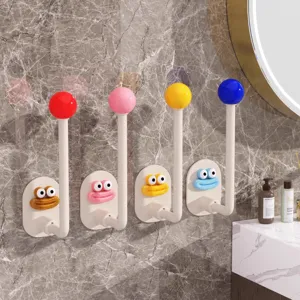 Gancio da parete adesivo divertente labbra colorate per bagno senza forare decorazione.