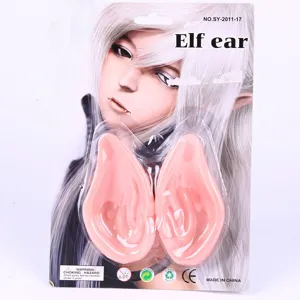 Plastic Elf Ear Cosplay Props Soft Rubber Flesh Tone Fantasy Anime Costume Accessories For Halloween Party Masquerade Decoration