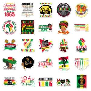 Juneteenth wasserdichte Graffiti Sticker Set, Aufkleber für Handyhülle und Koffer.