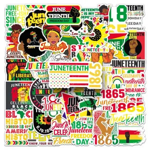 Juneteenth wasserdichte Graffiti Aufkleber 50 Stuck Packung fur Koffer Handyhulle
