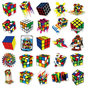 50pcs autocollants graffiti cube Rubik étanche DIY coque téléphone portable autocollant