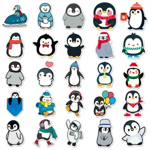 Cute cartoon penguin stickers set waterproof vinyl decals for luggage laptop DIY craft