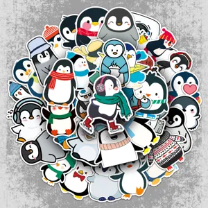 Cute Penguin Graffiti Stickers Waterproof PVC Cartoon Animal Decals For DIY Phone Case Luggage Laptop Skateboard