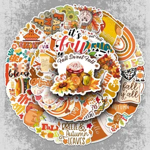 Herbst Aufkleber Wasserdicht Herbst Kürbis Ahornblatt Abziehbilder Für Laptop Wasserflasche Tagebuch Scrapbooking Briefpapier