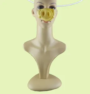 Funny pig nose prop for Halloween party and costume dress up events detail view.