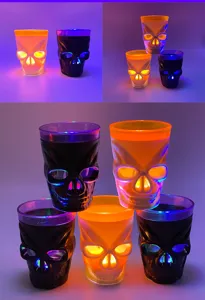 Halloween teschio luminoso tazza shot bar KTV festa colorato LED illuminazione teschio bicchiere