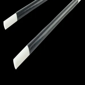 Detailed close-up of black and white magic wand performance prop stick for party.