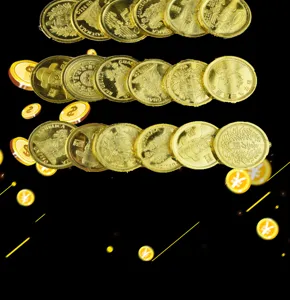 Plastic gold coin props game tokens pirate treasure gold coins party decoration props toy