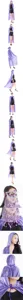 Halloween adult cosplay hooded cloak stage performance costume purple cape with lace-up tie