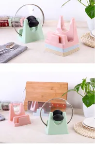 Support de couvercle de casserole de cuisine en plastique organisateur de rangement rack