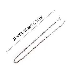 Silver metal pocket watch chain trousers chain with T-bar and clasp length approx 30cm
