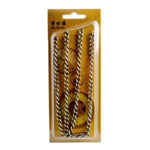 Bronze pocket watch chain vintage metal long chain apparel decorative accessory blister pack