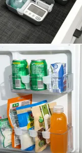 Adjustable refrigerator storage divider clip fridge side door organizer shelf baffle