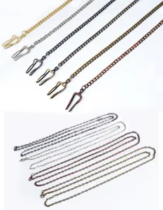 Metal pocket watch chain vest chains vintage accessory multi-color replacement strap