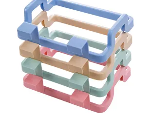 Colorful plastic over-door garbage bag holder kitchen cabinet door hanging storage rack