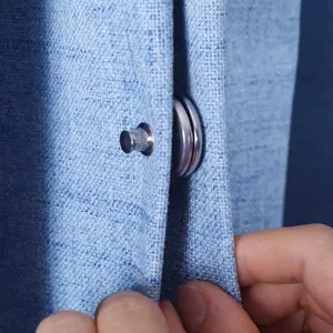 Magnetic curtain buckle strong hold punch free anti light leakage drapery closure tool
