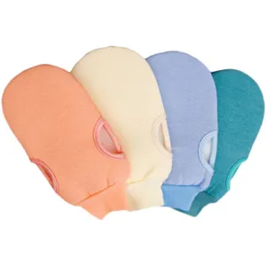 Ensemble de gants de toilette exfoliants épais, gants de douche doux avec trou pour le pouce.
