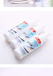 Detergente per scarpe bianche, crema liquida di pulizia efficace per sneaker e scarpe.
