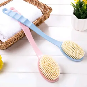 Lange Handvat Zachte Borstelharen Badborstel Lichaam Scrubborstel Antislip Grip Rugscrubber Voor Badkamer Dagelijkse Douche Reiniging