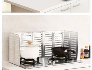 Pare-éclaboussures de cuisine pliable en aluminium feuille isolant thermique pour cuisinière